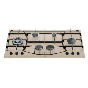 Hotpoint PHN 960MST Piano Cottura a Gas 92cm Avena 5 Fuochi Wok