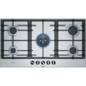 Bosch PCR9A5B90 Piano Cottura a Gas 90cm Acciaio Inox 5 Fuochi