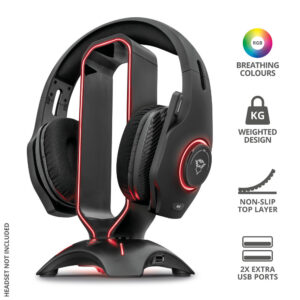 Trust Supporto per Cuffie GXT265 Cintar Rgb Headset Stand 23647