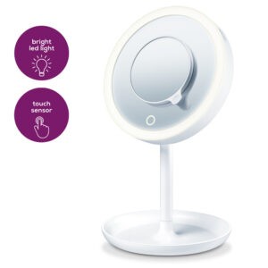 BEURER Specchio da tavolo illuminato BS45 con zoom 5x