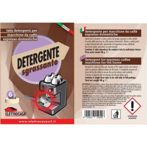 ELETTROCASA Detergente Sgrassante a capsule per Macchina Caff√® A Modo Mio AS48