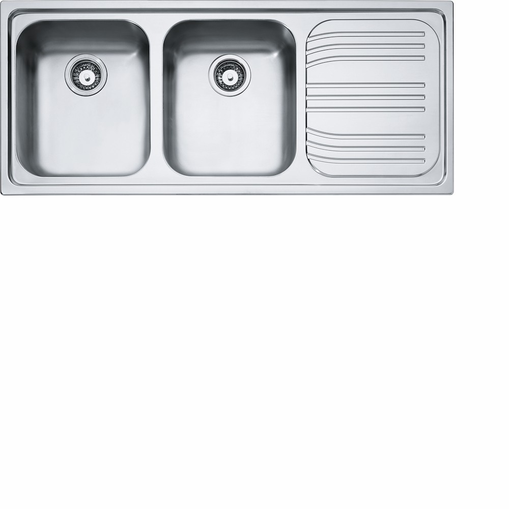 FRANKE Lavello 2 vasche con gocciolatoio RRX621RHDC in Acciaio Inox -  niclick