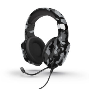 TRUST Cuffie Gaming Nero e Bianco Camouflage con cavo Carus GXT 323K 24320