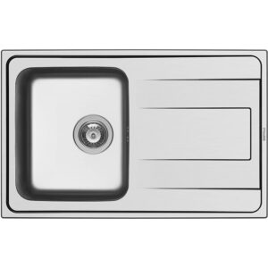 PYRAMIS Lavello con gocciolatoio SX Alea 107157930 in Acciaio Inox spazzolato