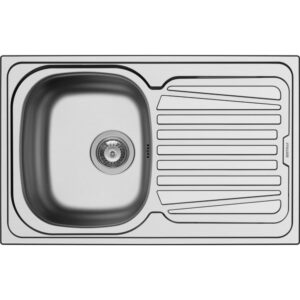 PYRAMIS Lavello con gocciolatoio Sparta 100152430 in Acciaio Inox spazzolato