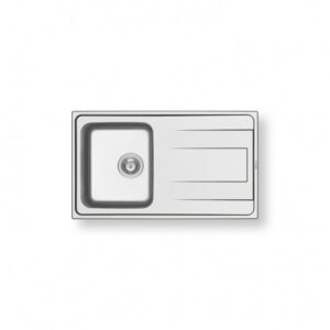 PYRAMIS Lavello con gocciolatoio DX Alea 107157230 in Acciaio Inox spazzolato