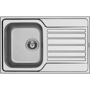 PYRAMIS Lavello con gocciolatoio Fedra 107168630 in Acciaio Inox spazzolato