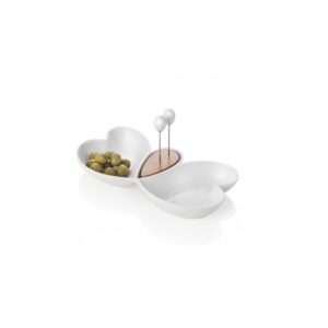 Antipastiera Cuor Di Butterfly Bianco Por Brandani 54141