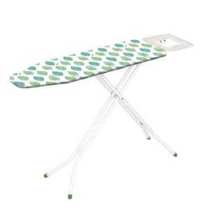 GIMI Asse da Stiro 122 x 38 Cm con telaio in Acciaio finitura Bianca e telo in Cotone Multicolor Gimi ROYALE