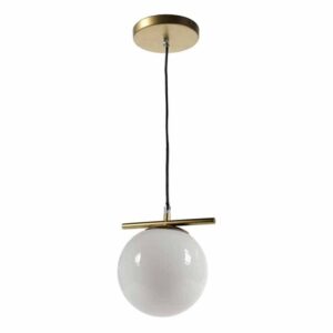 PASSIONE CASA Lampadario moderno a una Sfera in Vetro con Struttura in Metallo Oro 25W 20X18X165 773440