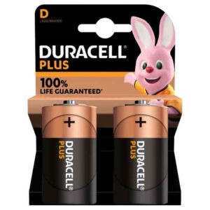 Duracell Plus 100 Torcia(D) 2 Pezzi Blister Mn1300 DU0401