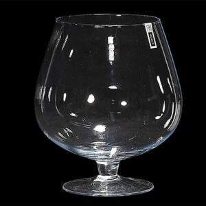 Vaso decorativo in vetro Trasparente "Cognac" Centrotavola D19 cm H22 cm Mercury 99997