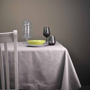 Tovaglia Rettangolare da Tavola 140 x 180 Cm in Cotone Tortora Mercury 01029