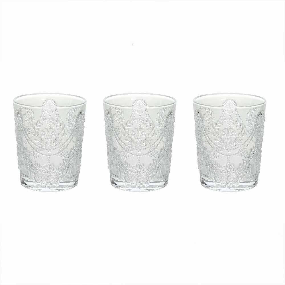 TOGNANA PORCELLANE Set 3 Bicchieri Vetro Trasparente Decorato N3585N2TRAS -  niclick