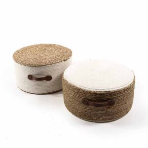 Pouf da seduta in Corda con Manico 40xh20Cm Colori assortiti Mercury 17250