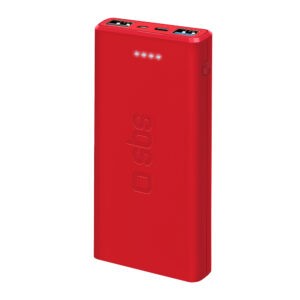 SBS Power Bank Red extra slim 10.000 mAh TTBB10000FASTR
