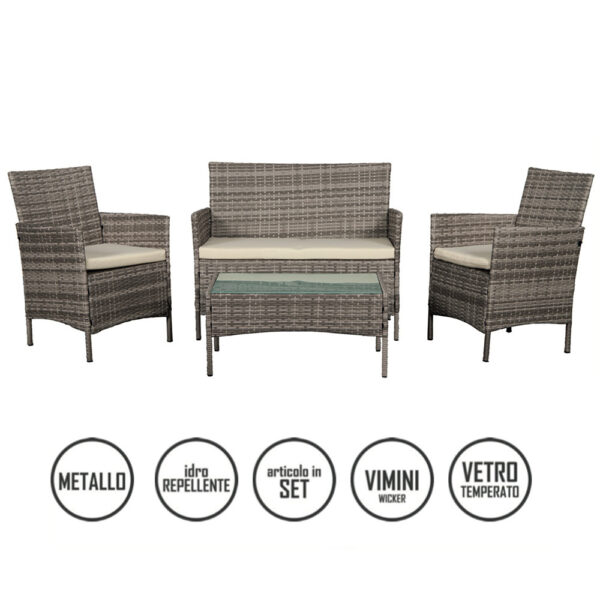 Casa Collection Set 4 Pezzi da Giardino Geraki Annie 0046171