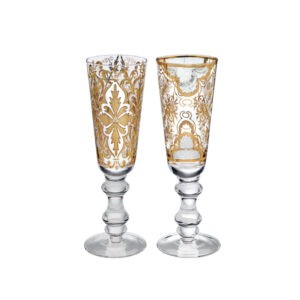 Set 2 Flute linea Damasco White Livellara 72011001
