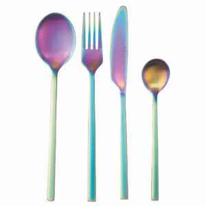 VILLA D'ESTE Servizio Posate 24 Pezzi Linea Stylo Multicolor Satinato 5913420