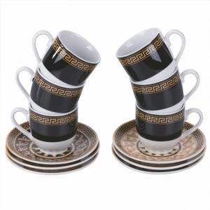 VILLA D'ESTE Servizio 6 Tazzine Caff√® 90cc Linea Domina 5915137