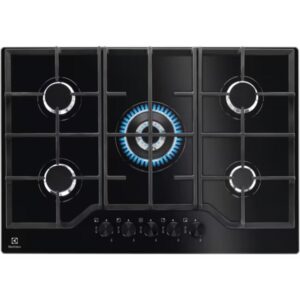Electrolux EGG7536K Piano Cottura a Gas 75cm 5 Fuochi Wok Nero