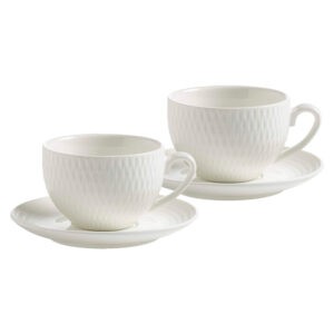 Set 2 Tazzine Caffe' Con Piattino 90 ML Maxwell & Williams MWDV0029/2
