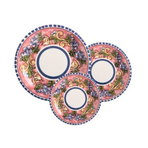Servizio Piatti 18 Pezzi Uva in Ceramica Salerno Maxwell & Williams JL00UVA