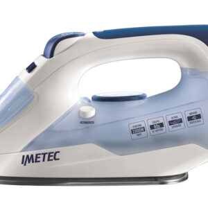 Imetec Ferro Vapore 2000W Piast. Acciaio Inox BIANCO/BLU 9293