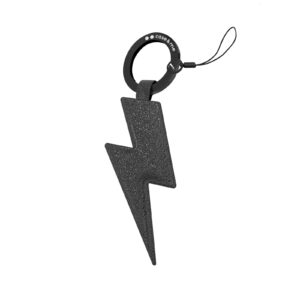Case&Me Portachiavi Amelie Orsetto Fulmine Ecopelle Nero CMCHARMPUFLASHK
