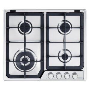 De Longhi Piano Cottura 4 fornelli a Gas 58Cm Inox PFI46GH