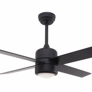 Zephir Ventilatore a Soffitto in Legno con Luce 4 Pale Nero ZFL45N