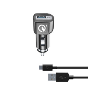 Cellularline Caricabatterie Auto X Cell. Qc Usb-C NERO CBRHUKITQCTYCK