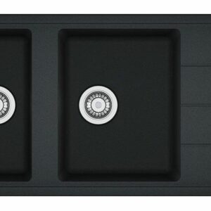 Franke Lavello Fragranite 2 Vasche con Gocciolatoio Reversibile Malta Nero 116Cm BSG621NERO