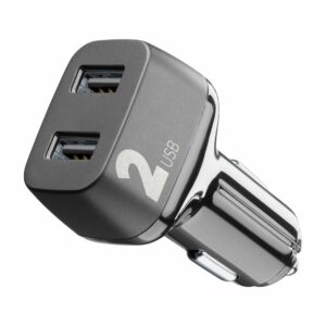 CellularLine Caricabatterie Auto 2Usb 2X12W Nero CBRUSB224WK
