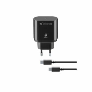Caricabatterie Rete per Samsung Superfast + Cavo USB-C a USB-C CellularLine ACHSMKITC2CPD25WK