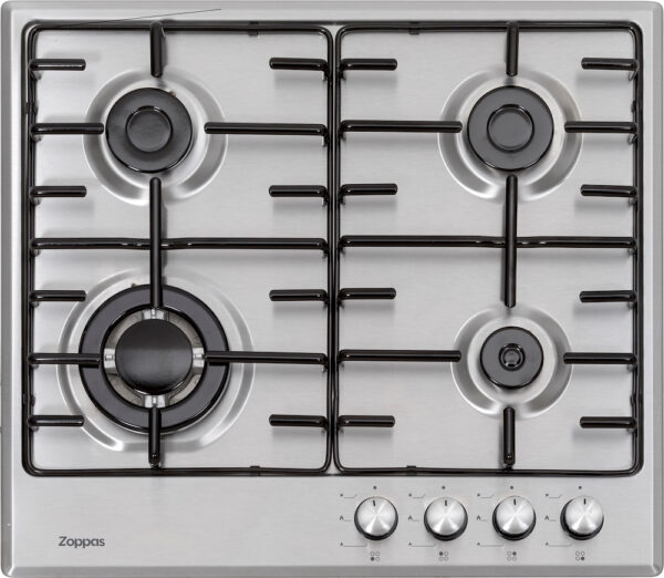 Zoppas Piano Cottura a Gas 60Cm 4 fornelli INOX SZGH4F3