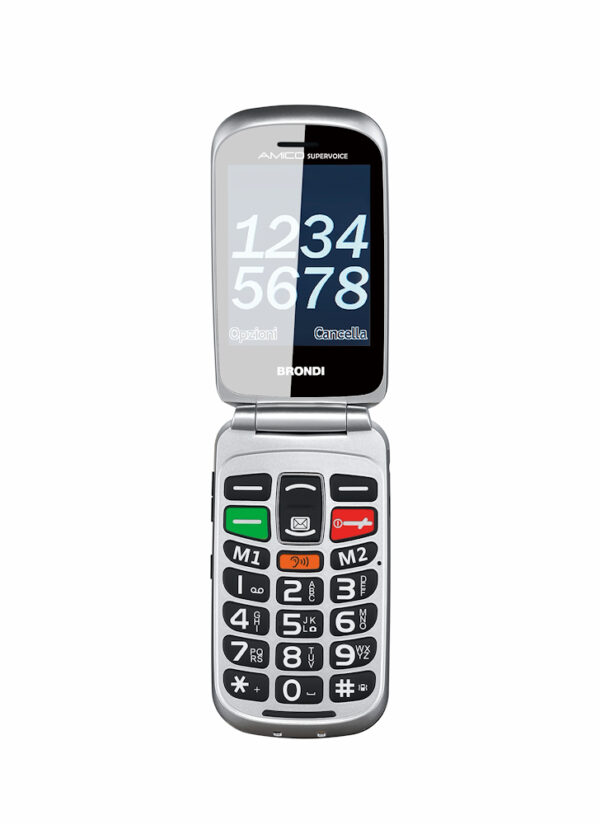 Brondi Cellulare Amico Super Voice Dual Sim NERO/SILVER AMICOSUPERVOICE