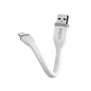 Cavo USB - Lightning 12 Cm Bianco SBS TECABLELIGSHFLATW