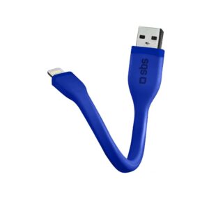 Cavo USB-Lightning 12 Cm Blu SBS TECABLELIGSHFLATB
