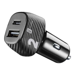 Caricabatterie Auto 1 USB e 1 USB-C 32W Multipower Fast CellularLine CBRUSB2PD32WK