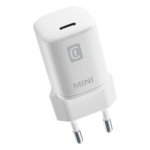 Caricabatterie Rete Mini per iPhone 8 e Successivi Usb-C 20W CellularLine ACHIPHUSBCPD20MINW