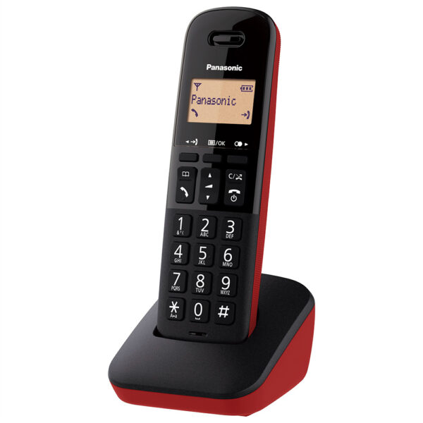 Panasonic Cordless 1.4 Mem.50Num. Call Block RED KXTGB610JTR 3