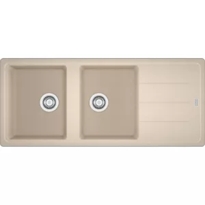 Franke Lavello Fragranite 2 Vasche con Gocciolatoio Reversibile Malta Avena 116Cm BSG621AVENA