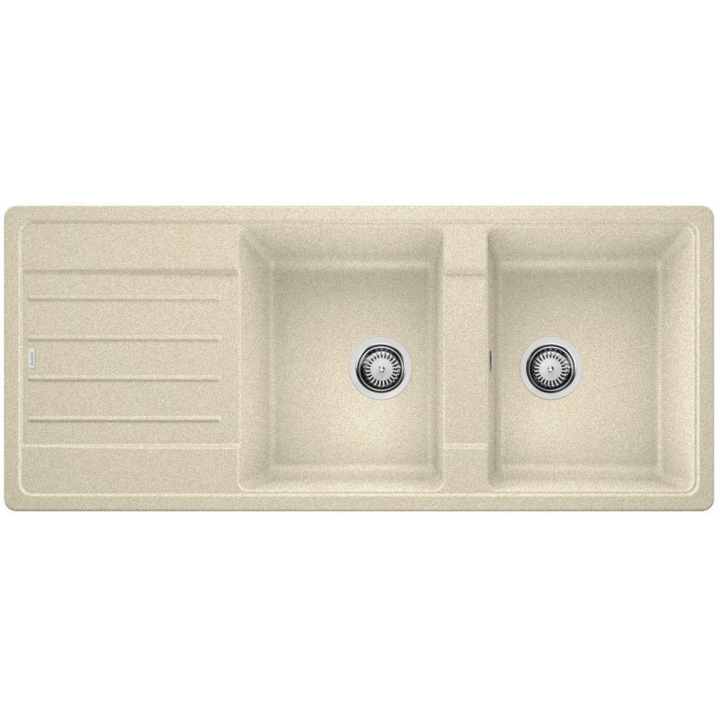 Blanco Lavello Fragranite 2 Vasche con con Gocciolatoio Sx Legra 8S  116x50cm Avena 1237307 - niclick