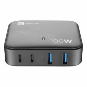Caricabatterie Rete 4 USB 100W Multipower Magnus CellularLine ACHUSBGAN4PD100WK