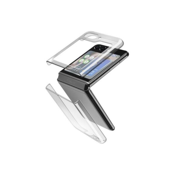 custodia fit duo galaxy z flip 5 trasparente