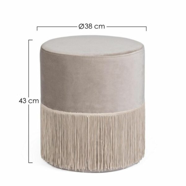 0720677 qu1 pouf leilani grigio chiaro d38 16484337741