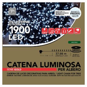 Mercury Filo 1900 Minilucciole da Esterno Bianco Freddo 38,00Mt + 3Mt Cavo Verde 87716