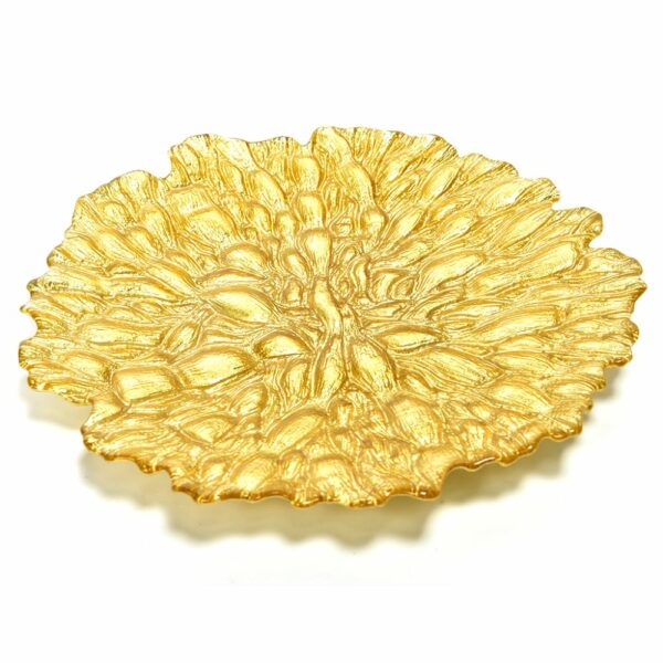 Mercury Piatto Tondo Karina in Vetro Oro 32,5xH3Cm 97268
