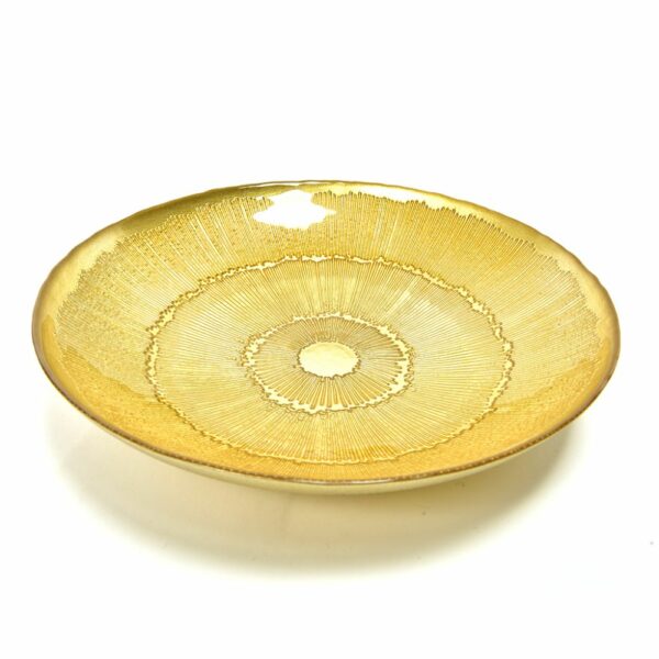 Mercury Centrotavola Tondo Karina in Vetro Oro 23xH8,5Cm 97374